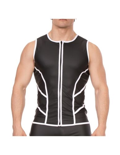 Barcode Berlin Veste Sans Manche Robin Noir-Blanc