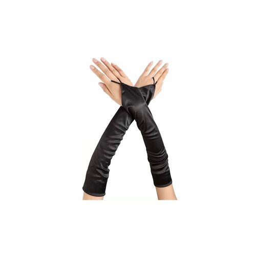 Crossgearx Mitaines Longues Satin Gloves Noires