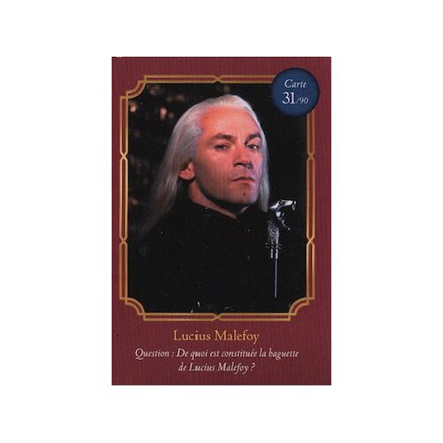 Carte À Collectionner Collector Harry Potter Wizarding World - 31 - Lucius Malefoy / Auchan 2021
