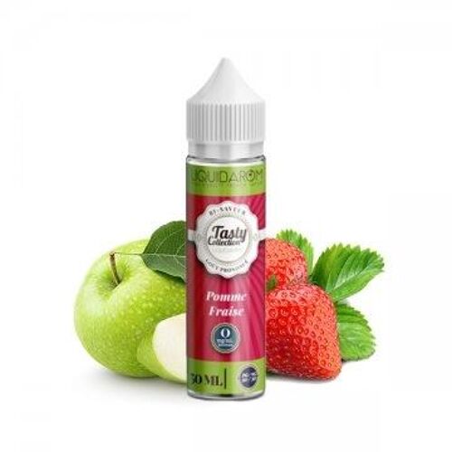 E-liquide Pomme Fraise 0mg 50ml + 2 Boosters - Tasty Collection by Liquidarom