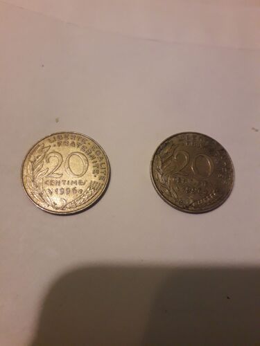 Vend 2 Piece De 20cts Frs Annee1996