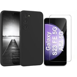 Coque Pour Samsung Galaxy S23 FE Silicone Noir + Verre Trempe Little Boutik©