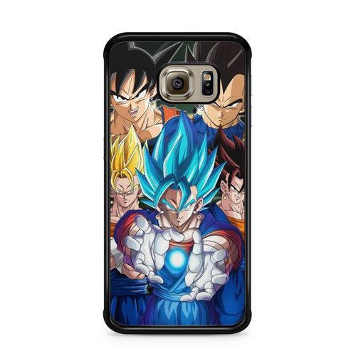 Coque De Téléphone Pour Samsung Galaxy S6 Edge Dragon Ball Z Son Goku Son Gohan Vegeta Dbz Songoku Songohan Ref 6710