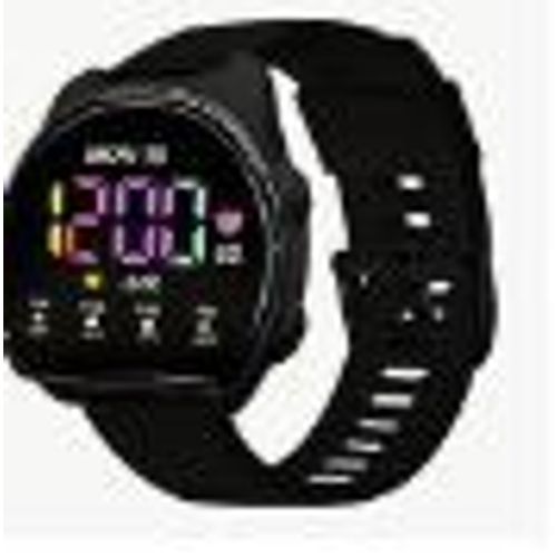 Montre Semi Circulaire, Led, Etanche Pour Filles. Lumiere Nocturne. Noir / Taille Unique