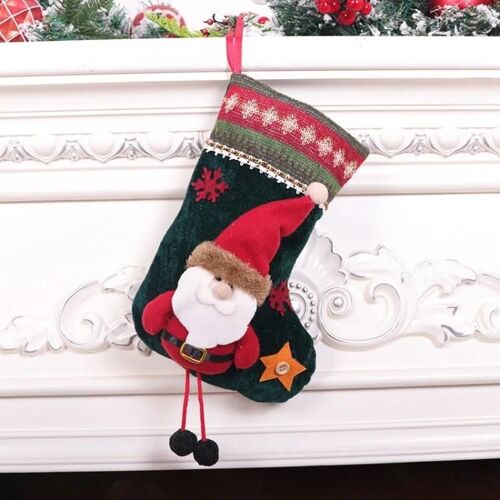 Bas De Noël-2 Pcs Sacs Cadeaux En Flanelle Pour La Décoration Des Fêtes-