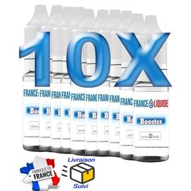 Booster de Nicotine 10 x Flacons de 10ML en 20MG 50% PG/ 50% VG pour le Diy E-liquide Fabriqué en France