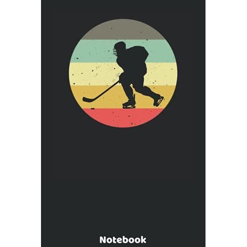 Notebook: 120 Lined Pages. Journal With Retro Icehockey Style. Gift Idea For Kids And Friends, Who Loves This Sport And Are Ice Hockey Fans Or ... & Choaches To Note Their Tactic Or To-Dos.
