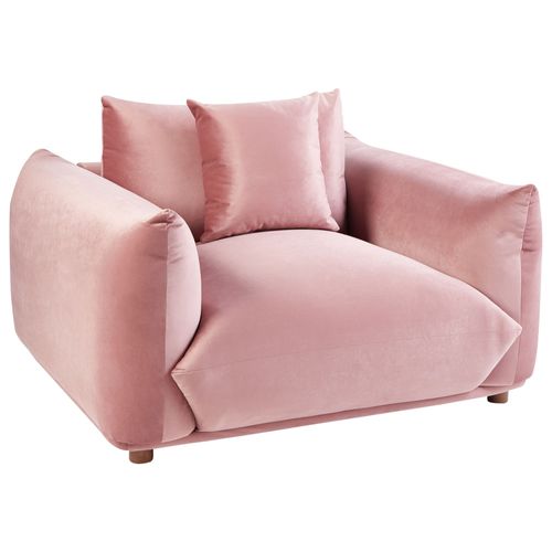 Fauteuil Luvos Rose Velours