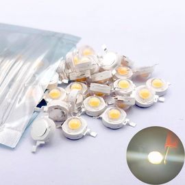 KAL-Lot De 50 Puces Led Haute Puissance 1/3 W - Super Luminosité - Intensité Lumineuse Smd - Composants - Diode - Ampoule À Perles - Pour Projecteurs - 1 W - Blanc Chaud (3000 K)