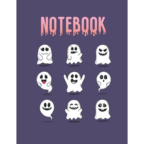 Halloween Notebook: Cute Ghosts Notebook - Lined Notebook Journal (College Ruled Paper) - Soft Cover - 120 Pages - 8,5 X 11 Inches (Letter Size)