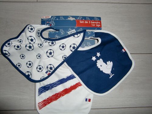 Lot De 3 Bavoirs Premier Âge "Lou & Loup"
