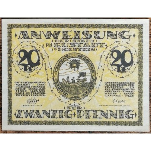 Billet Allemagne 20 Pfennig 1920 Neustadt I. Holstein Gra N28,2