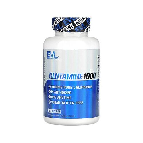 Evlution Nutrition Glutamine 1000, 60 Capsules Végétariennes 
