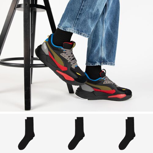 Pack Chaussettes X3 Crew Courir Noir