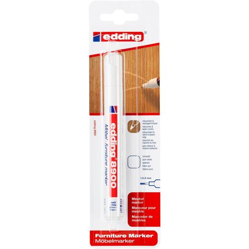 Edding Marqueur Pour Meuble 8900 Blanc Pur Pointe Fine 1,5-2 Mm