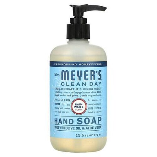Mrs. Meyers Clean Day Hand Soap, Rain Water, 12.5 fl oz (370 ml)
