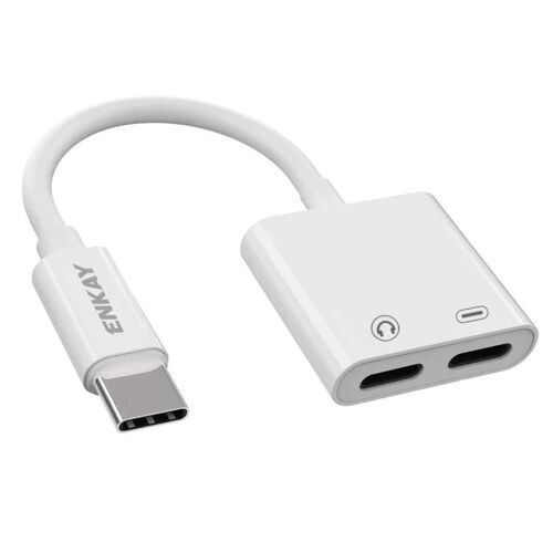 Câble Adaptateur Double Casque Et Chargeur Usb-C - Enkay Enk-At105