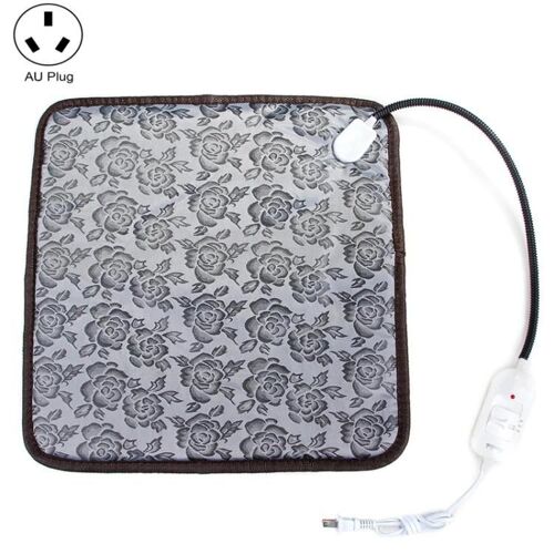 Couverture Électrique Imperméable Pour Animaux De Compagnie - Température Réglable, Anti-Morsure, 45x45cm, Au Plug Au Plug Flower