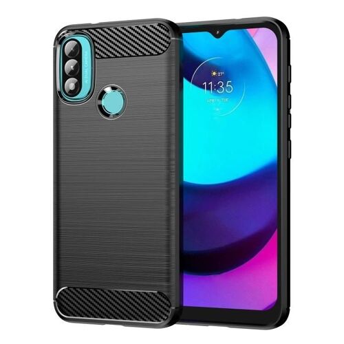 Coque de téléphone Lenovo K14 - Texture brossée Fibre de carbone TPU,Noir Noir