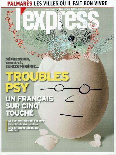 L' Express N° 3506 - Dépression, Anxiété, Schizophrénie... Troubles Psy. Un Français Sur Cinq Touché - Dieudonné, Du Rire À La Nausée