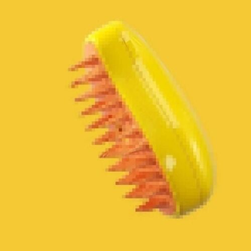 Mango Pet Spray Électrique Massage Peigne Épilation Nettoyage Brosse De Toilettage Pour Chats Et Chiens Jaune
