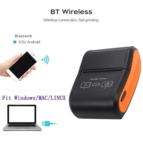 58mm Portable Logistics Takeaway Receipt Imprimante thermique Bluetooth