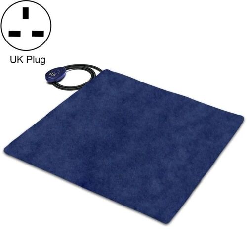 Coussin Chauffant Pour Animaux De Compagnie - 50x50cm Bleu 12v Couverture Électrique Basse Tension Uk Plug