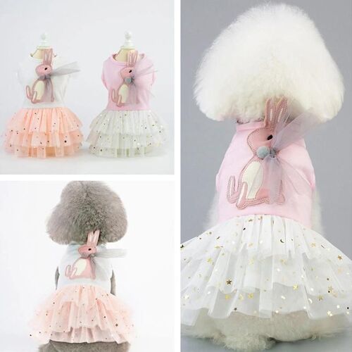 Jupe Pour Chien - Printemps/Eté Vêtements Pour Animaux De Compagnie Pour Chiens Et Chats, Xs Rose Haut Du Corps Rose