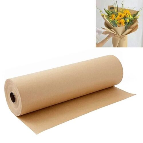 Rouleau De Papier Kraft Pour Emballage Cadeau - 0,3 X 30m Marron, Emballage Décoratif Marron