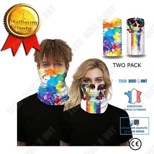 Td® Foulards D'été Pour Hommes Et Femmes Masque De Carnaval Foulard Pour Le Cou Masque De Divertissement En Plein Air