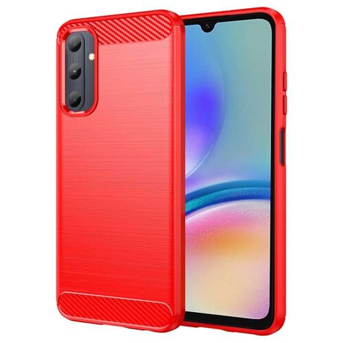 Coque pour Samsung Galaxy A05s - housse etui silicone gel carbone + verre trempe - ROUGE