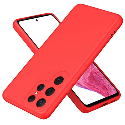 Coque Pour Samsung Galaxy S24 Ultra 5g - Housse Etui Silicone Gel Fine + Verre Trempe - Rouge
