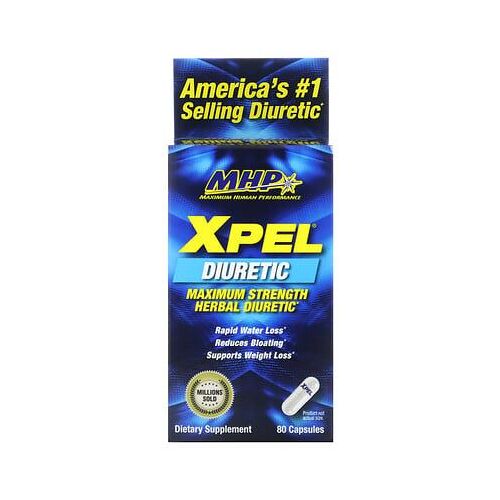 Mhp Xpel, Maximum Strength Herbal Diuretic, 80 Capsules 
