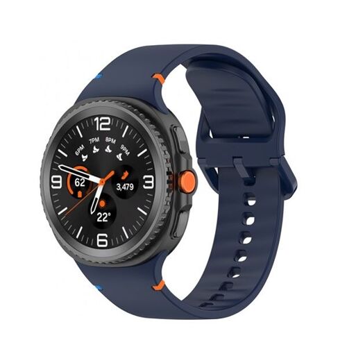 Bracelet En Silicone Lisse Avec Boucle Phonecare Pour Samsung Galaxy Watch8 Classic- 46mm - Bleu Foncé