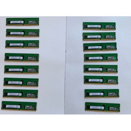 Lot de 16 barettes mémoire ECC DDR4 HP 16Go 2933Mhz pour serveur