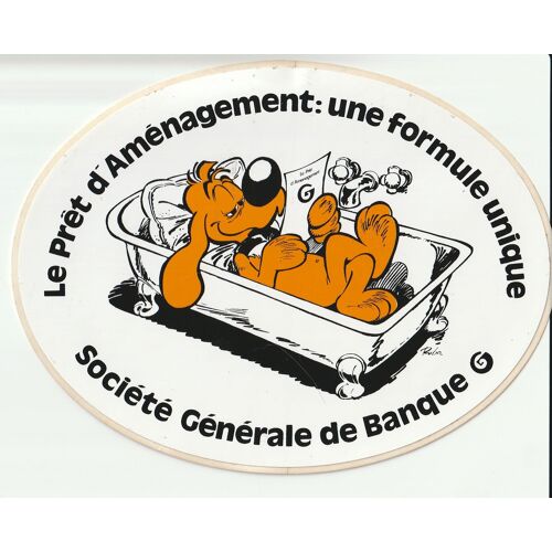 Autocollant / Stickers - Boule Et Bill Publicité Pour La Société Générale De Banques (Roba )