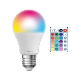 Xanlite - Ampoule Led A60 Culot E27 8,5w Cons. (60w Eq.) Lumière Blanc Chaud Ou Lumière Rvb Avec Télécommande - Servbrw