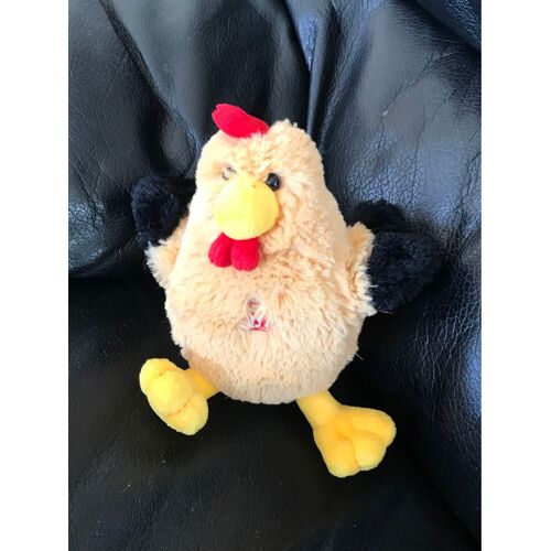 Doudou Peluche Les Pakidoo Sonores 15 Cm - Coq Beige Gipsy 