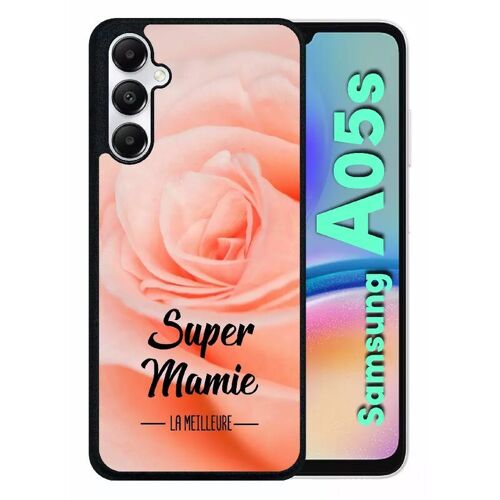 Coque Pour Galaxy A05s - Super Mamie La Meilleure Fond De Roses - Silicone - Noir