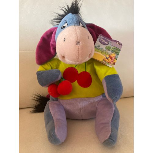 Peluche Doudou Bourriquet Cerises Winnie The Pooh Original Disney 30 Cm
