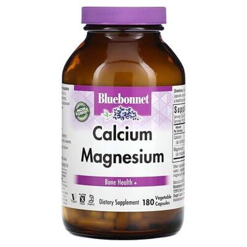 Bluebonnet Nutrition Calcium Et Magnésium, 180 Vcaps. 