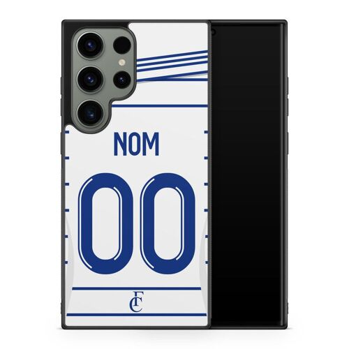 Coque De Téléphone Pour Samsung Galaxy S22 Ultra Maillot De Football De Strasbourg Extérieur Personnalisable Ronaldo Messi Neymar Mbappe Ref 116