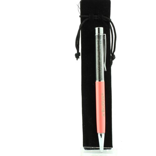Stylo Minéraux Hématite D'allevard, Isère, France. Couleur Rose Saumon.