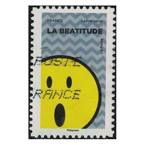 France 2022 Oblitéré Used Prenez Le Temps De Sourire Smiley World La Béatitude Y&t Fr 2154 Su