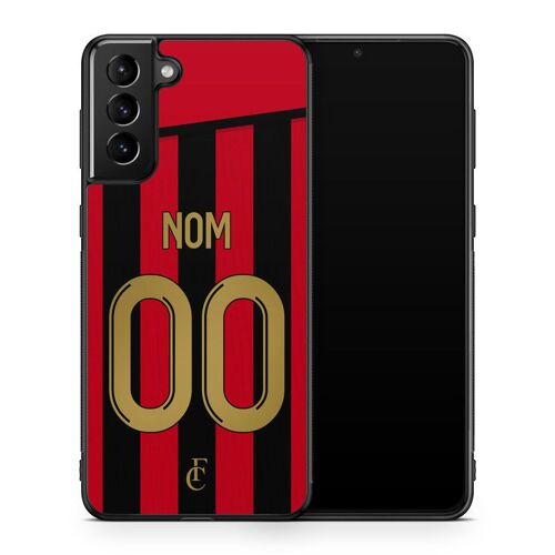 Coque De Téléphone Pour Samsung Galaxy S21 Fe Maillot De Football De Nice Domicile Personnalisable Ronaldo Messi Neymar Mbappe Ref 111