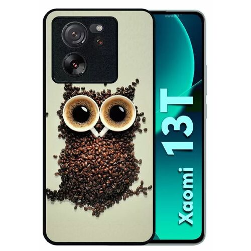 Coque Pour Xiaomi 13t - Hibou Grains De Café - Silicone - Noir