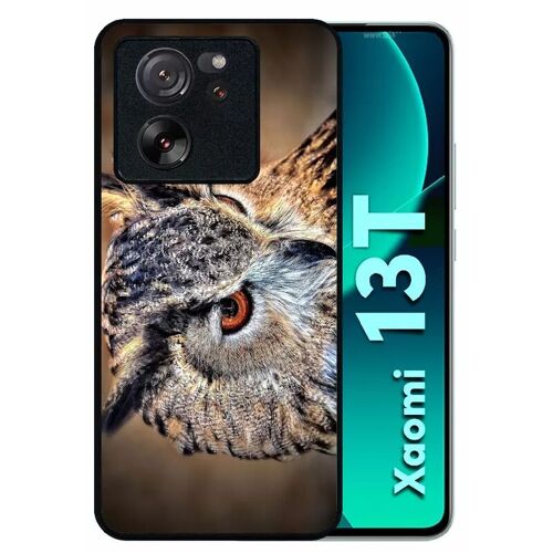 Coque Pour Xiaomi 13t - Chouette Hiboux - Silicone - Noir