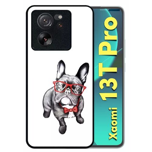 Coque Pour Xiaomi 13t Pro - Bulldog Français À Lunettes - Silicone - Noir
