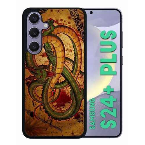 Coque Pour Galaxy S24+ - Dragon Manga - Silicone - Noir
