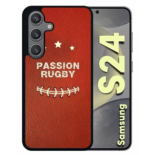 Coque Pour Galaxy S24 - Passion Rugby - Silicone - Noir